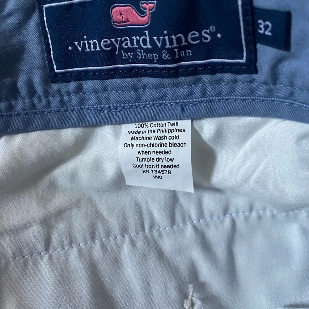 Vineyard Vines Men’s‎ Shorts Sz 32 Blue Chino Casual Coastal Preppy Cotton Twill